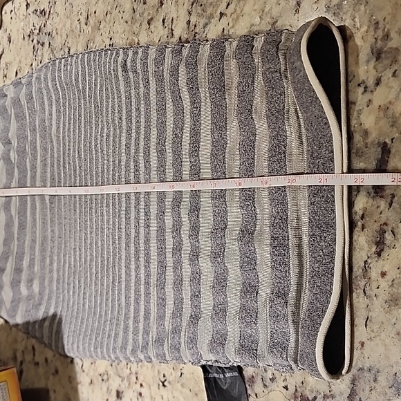 Alexander Wang Bodycon Skirt Engineered Stripe Grey XS - Picture 9 of 9